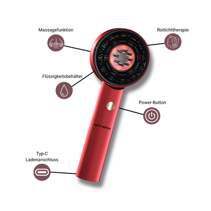 Aetheria® - Rotlicht-Kopfmassagegerät